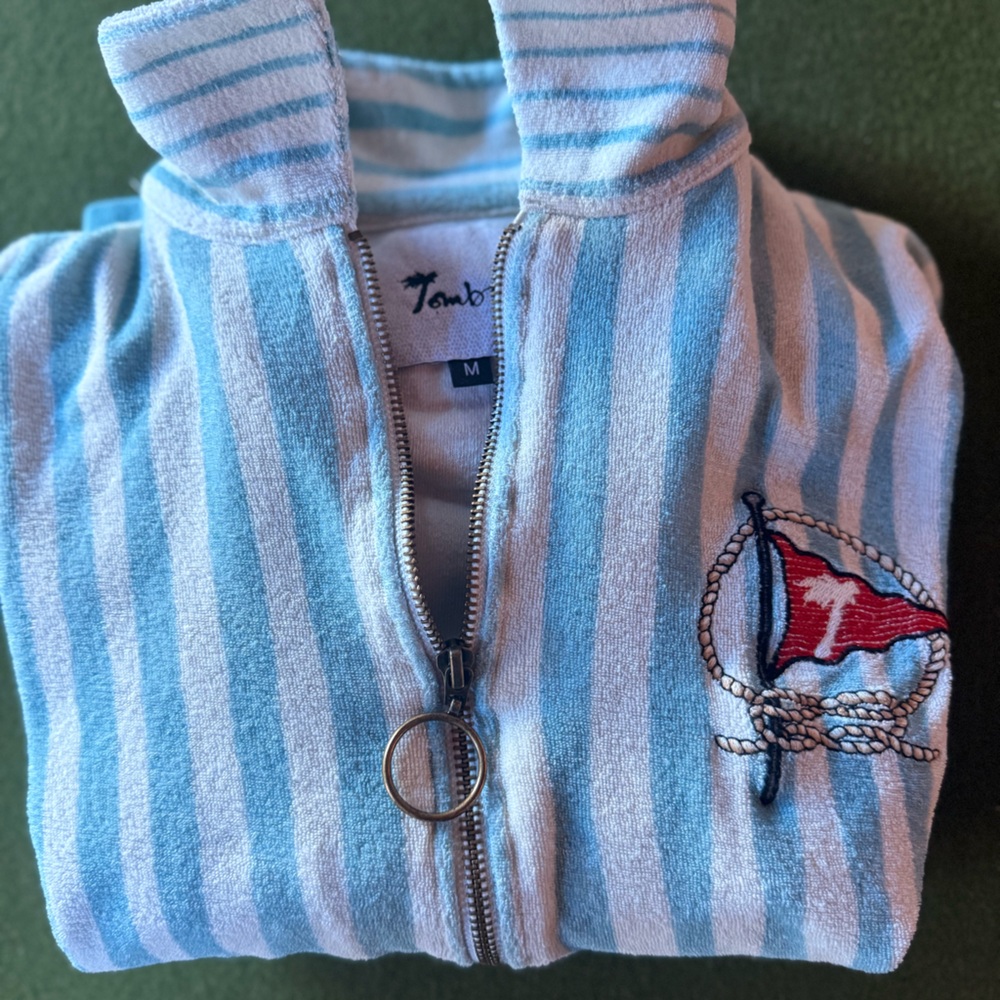 Tambo Blue Striped Men's Terrycloth Shirt